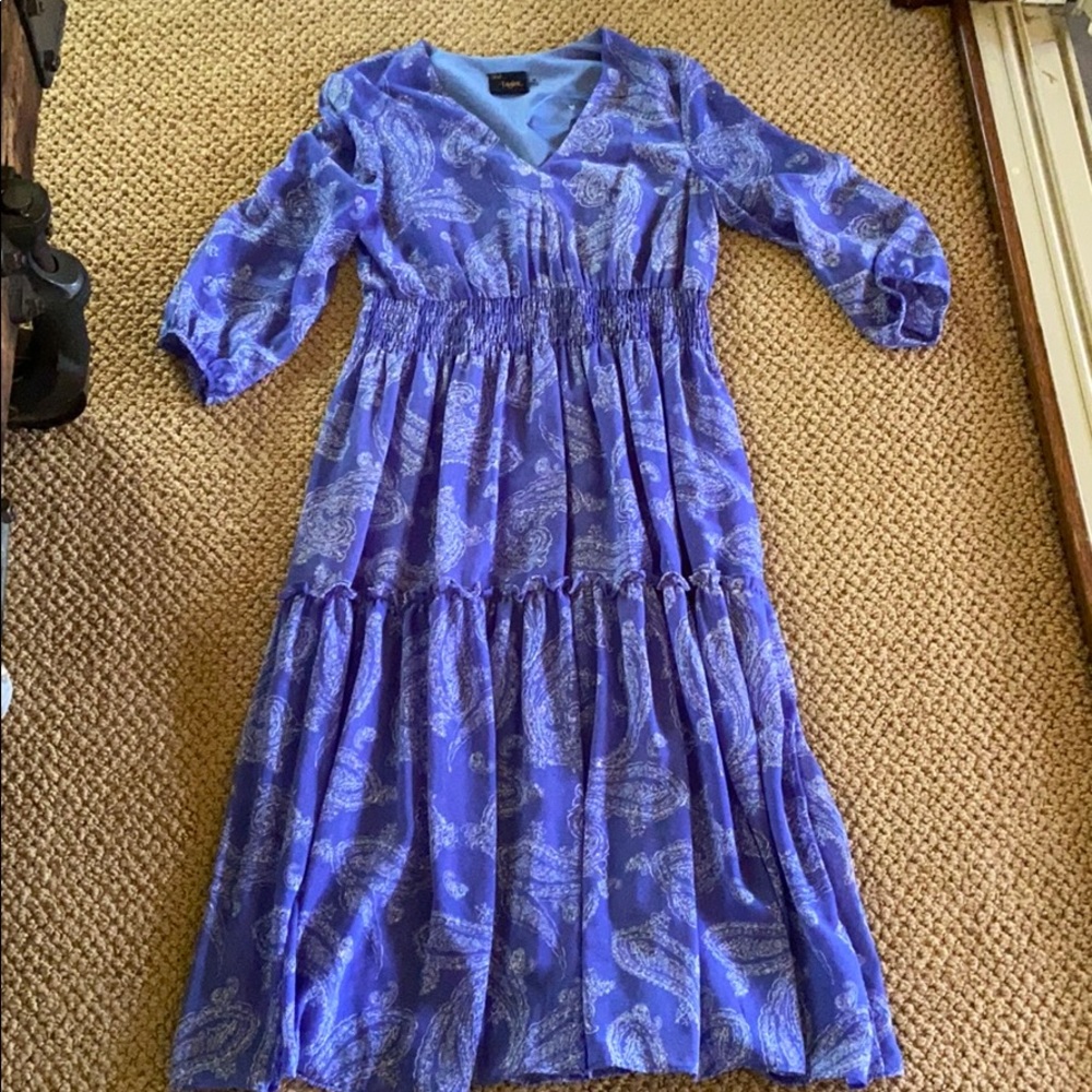 Just Taylor “Paisley Print Cobalt Blue” Dress